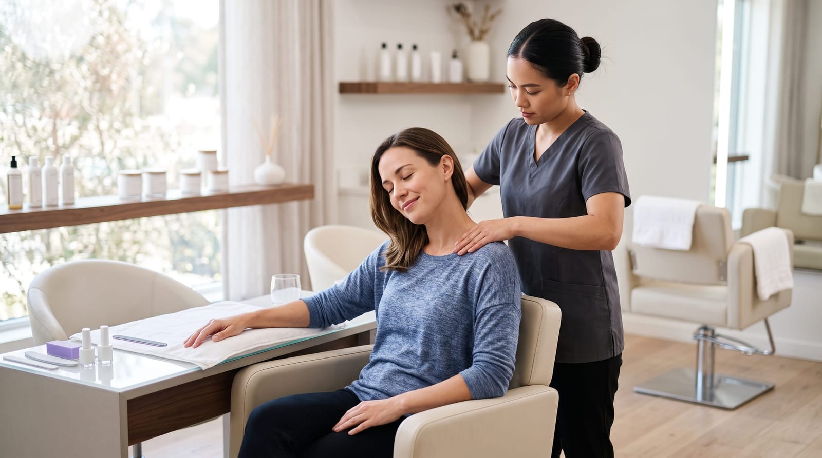 What Happens During a Shoulder Massage at a Nail Salon?
